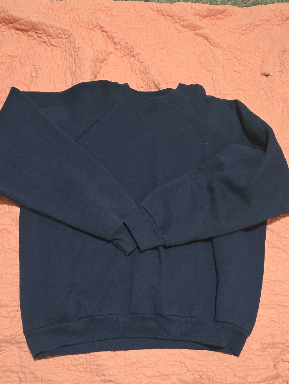 Fruit of the Loom Navy Crewneck Sweatshirt PLAIN